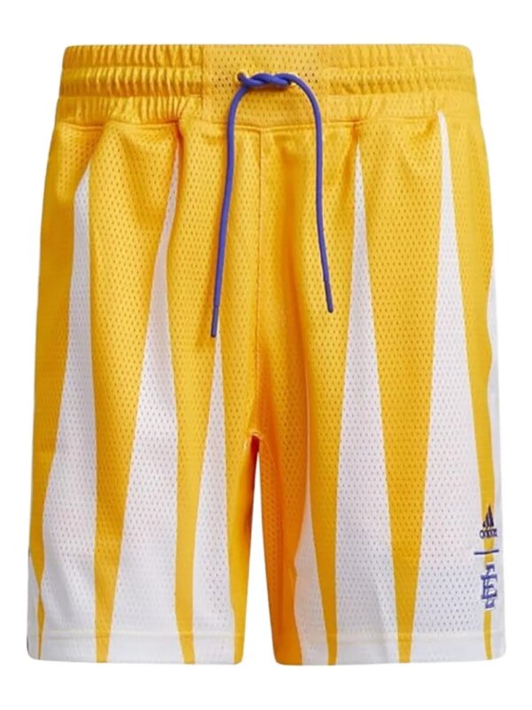 adidas short de sport Hoops Summer Essentials à motif géométrique - Jaune