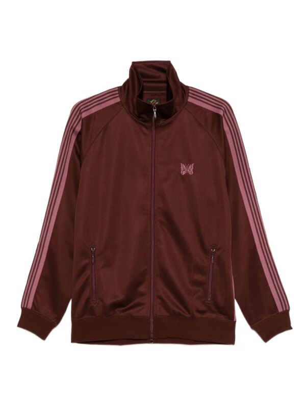 Needles veste zippée à rayures - Marron