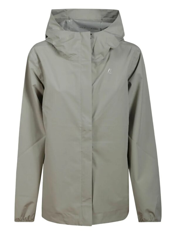 K-Way imperméable à fermeture zippée - Tons neutres