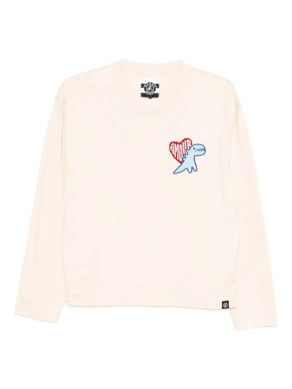 SPORT b. by agnès b. t-shirt ample DINO amour - Tons neutres