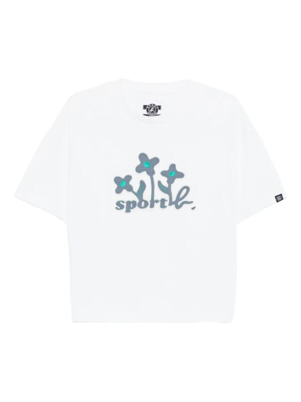 SPORT b. by agnès b. t-shirt à fleurs brodées - Blanc