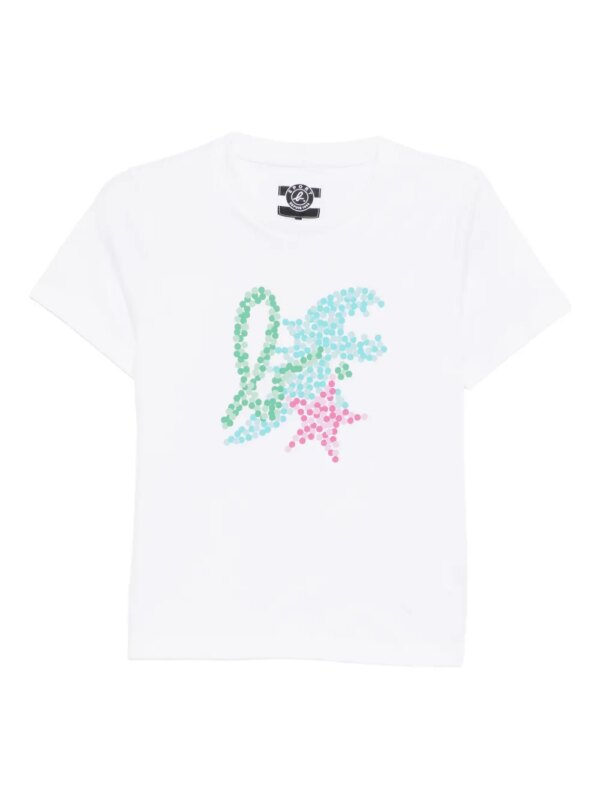 SPORT b. by agnès b. t-shirt DINO à pois - Blanc