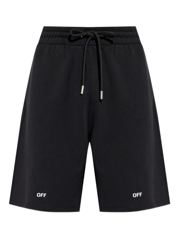 Off-White short à logo imprimé - Noir