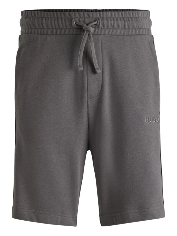 HUGO short à logo brodé - Gris
