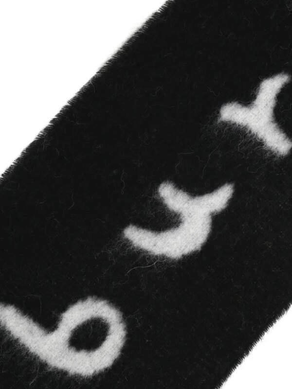 Burberry Sjaal met franje - Zwart