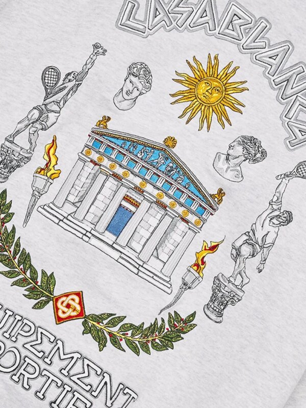 Casablanca Le Temple du Sport sweater met borduurwerk - Wit