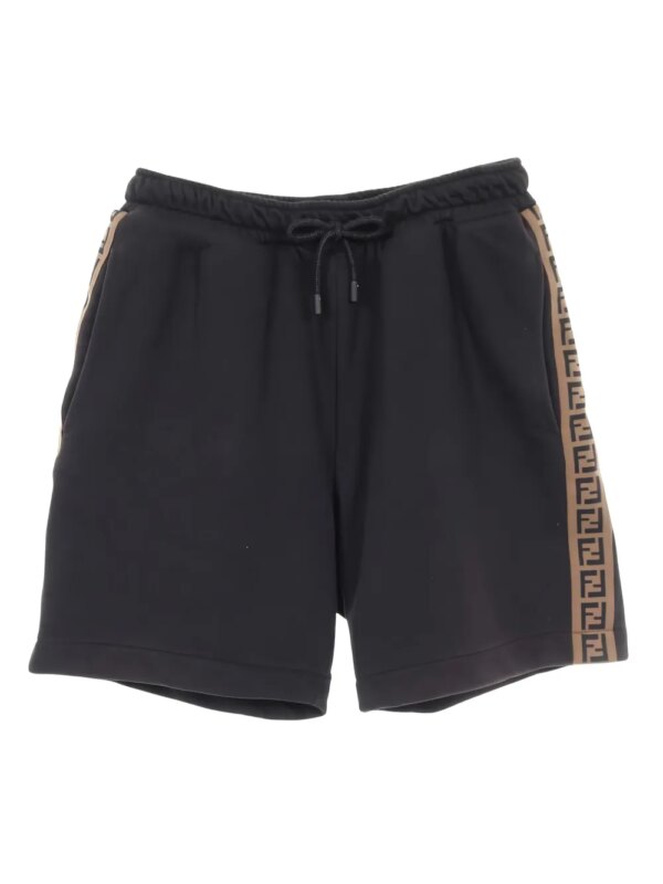 Fendi Pre-Owned short de sport à bande logo (années 2000) - Noir