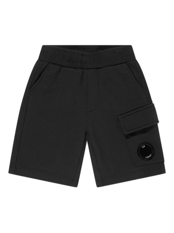 C.P. Company Kids short de sport à patch logo - Noir