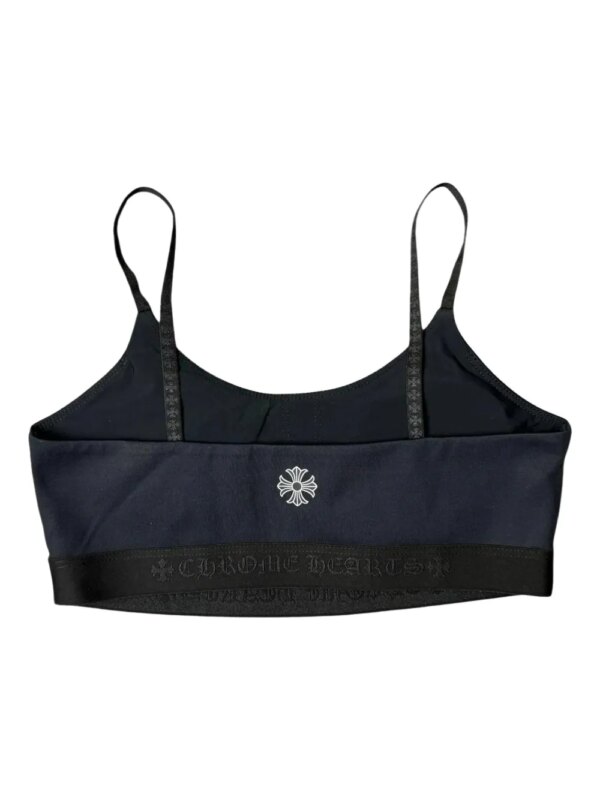 Chrome Hearts Yoga sport-bh met logo - Zwart