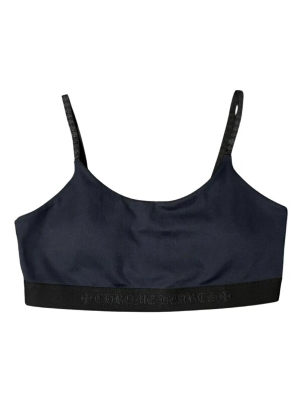 Chrome Hearts brassière de yoga à logo - Noir