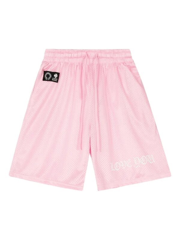 Chrome Hearts short Love You en mesh - Rose