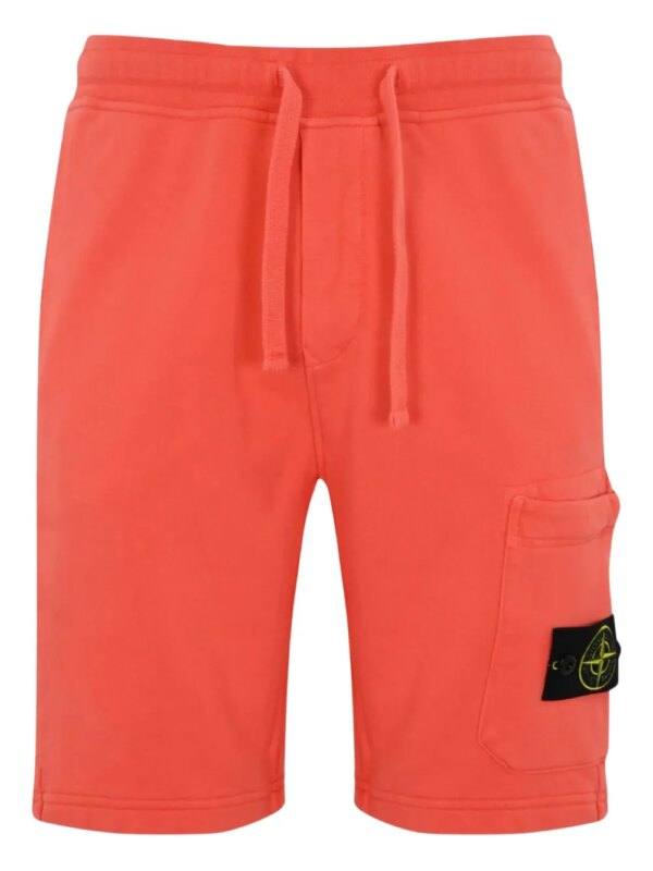 Stone Island short de sport à patch Compass - Orange