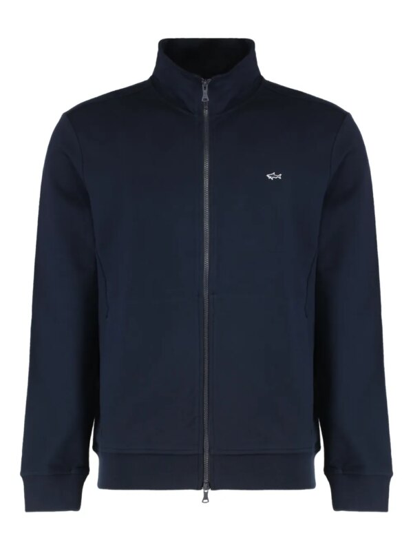 Paul & Shark veste zippée à broderies - Bleu