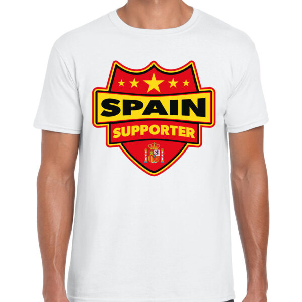 Spanje / Spain supporter t-shirt wit voor heren