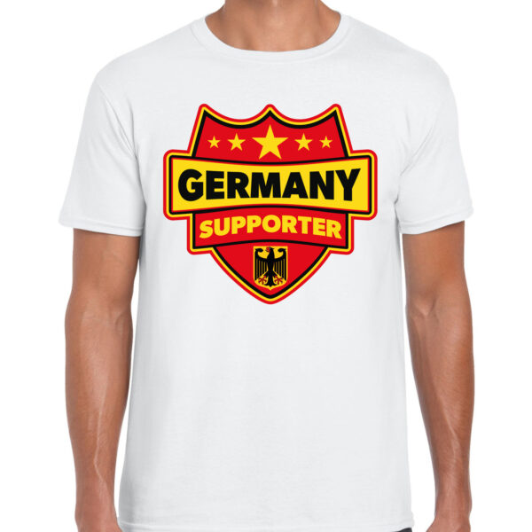 Duitsland / Germany schild supporter t-shirt wit voor heren