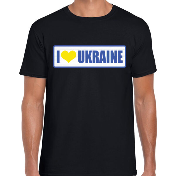 I love Ukraine / Oekraine landen t-shirt zwart heren