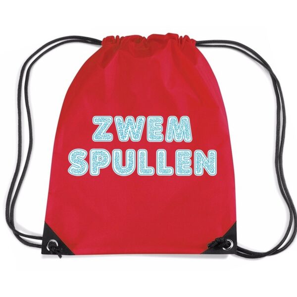 Rood nylon rugzakje voor zwemles