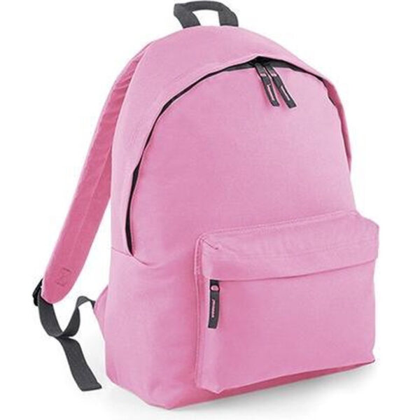 Bagbase Rugtas - roze - 18L - 42 x 31 cm - schooltas met voorvak - rugzak