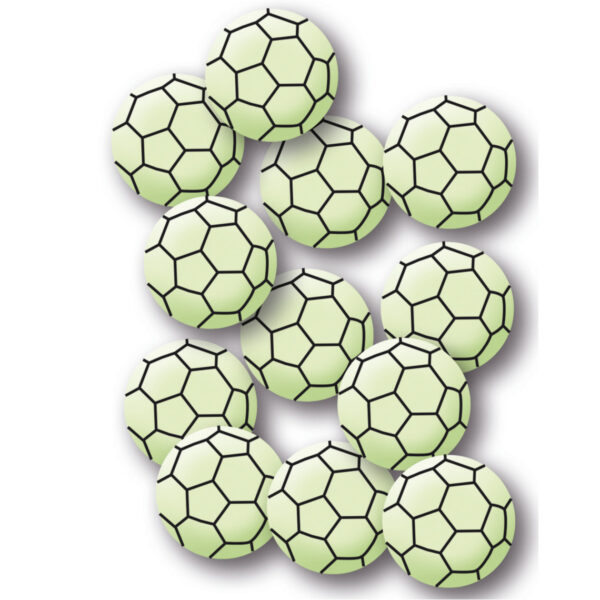 Voetbal thema stickers glow in the dark 36x stuks - voetballen