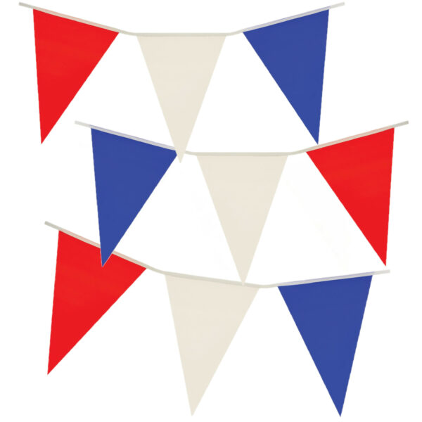 Nederland/Holland rood/wit/blauw vlaggenlijn 7 meter set van 3