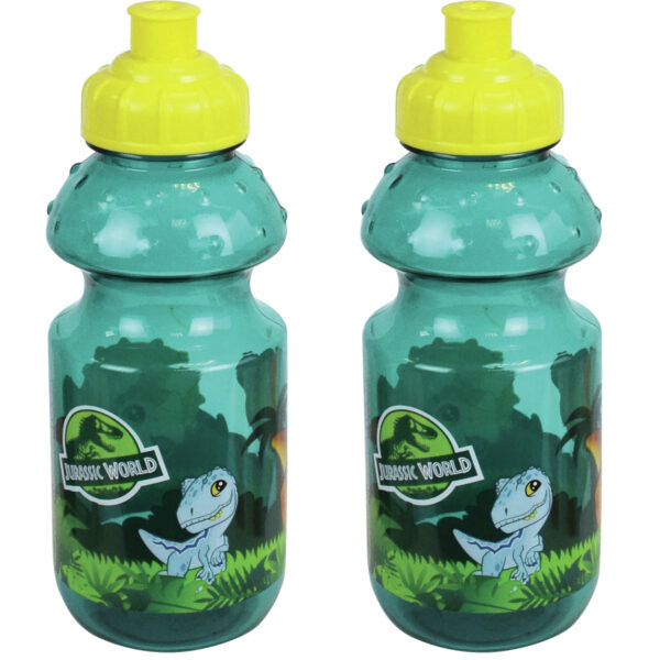 2x jurassic world bidon - pop-up drinkbeker - 350 ml - drinkfles