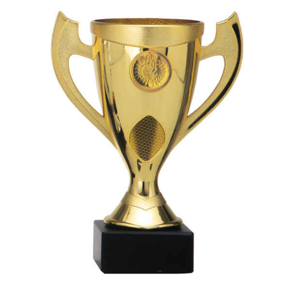 Luxe trofee/beker - goud - oren - kunststof - 18 x 9 cm - sportprijs