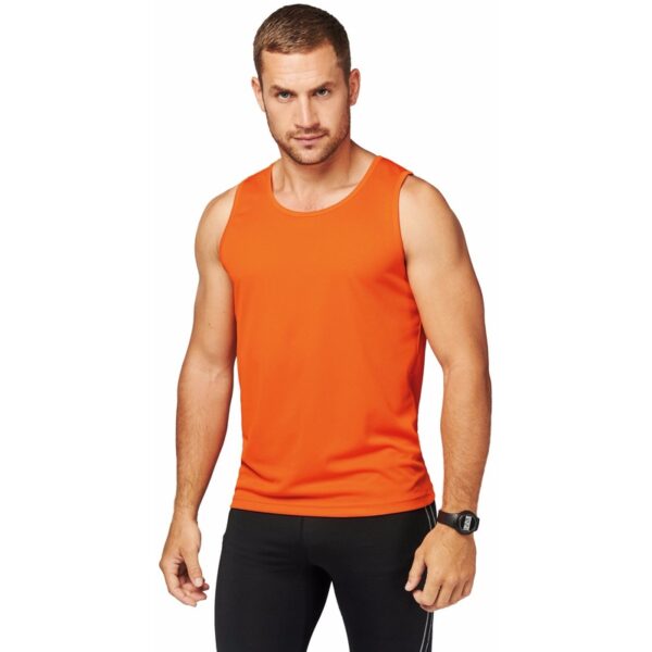 Sport singlet voor heren - Tanktop - oranje - Mouwloze shirts