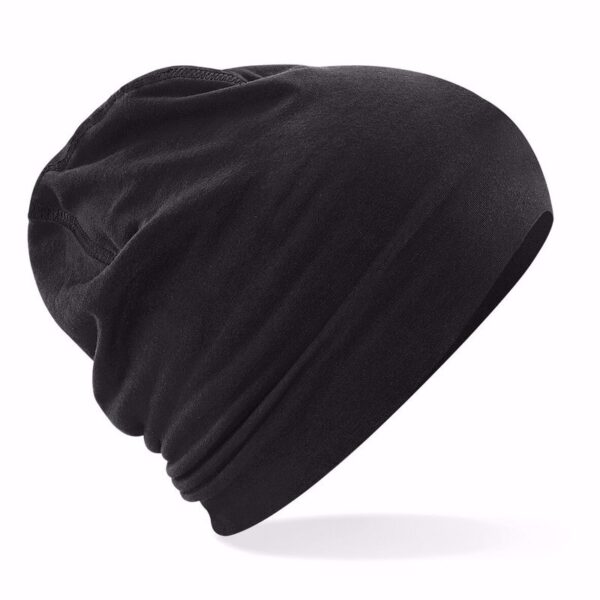 Katoenen stretch sport beanie zwart voor volwassenen