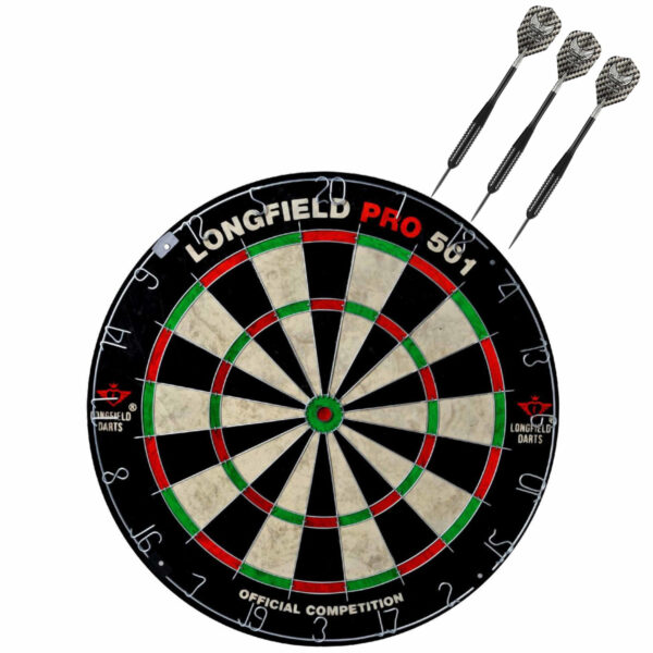 Dartbord set compleet van 45.5 cm met 3x Black Arrow dartpijlen van 21 gram