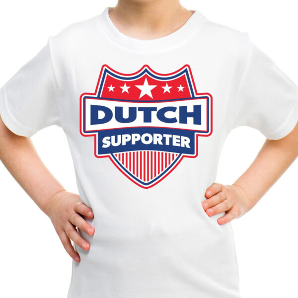 Nederland / Dutch supporter shirt wit voor kinderen