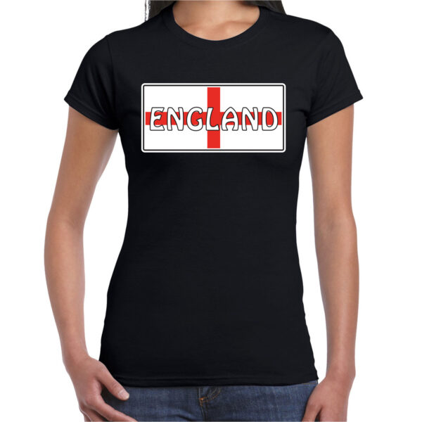 Engeland / England landen t-shirt zwart voor dames