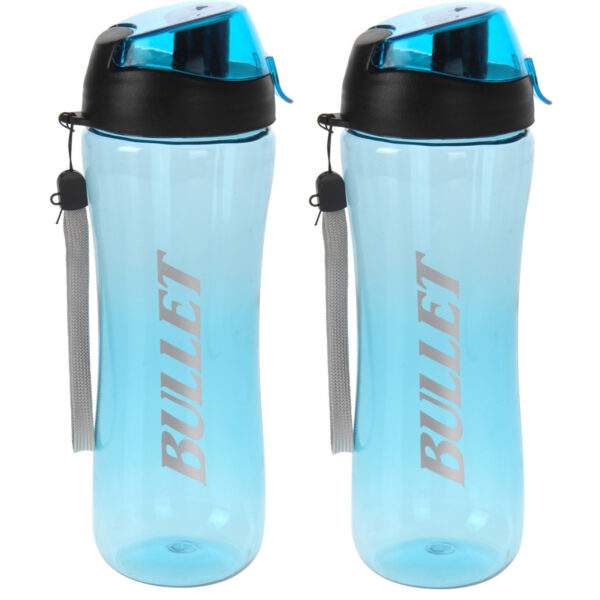 Set van 2x stuks bidon drinkfles/waterfles blauw 700 ml