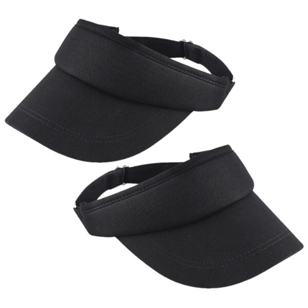 Zonneklep - 2x stuks - zwart - volwassenen - sportieve zonneklep