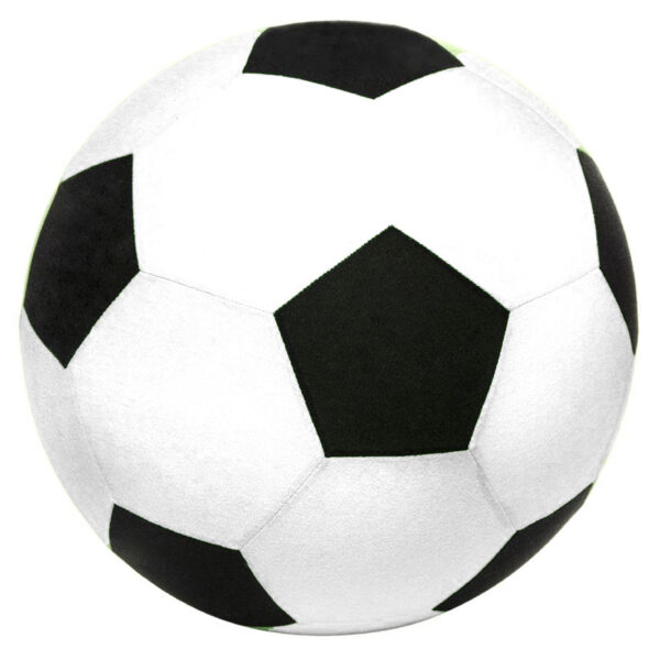 Softbal foam - voetbal print - wit - zacht - 50 cm - speelgoed ballen