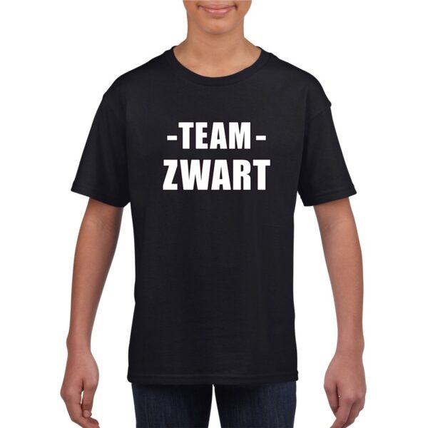 Sportdag shirt Team zwart kinderen