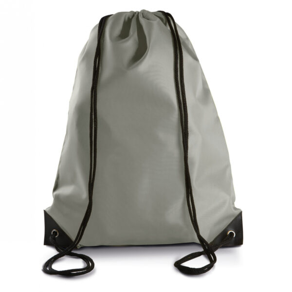 Gymtas met rijgkoord - lichtgrijs - 34x44cm - 11L - rugzak - polyester
