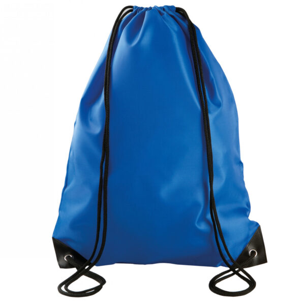 Gymtas met rijgkoord - kobalt blauw - 34x44 cm - 11L - rugzak