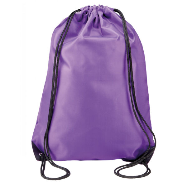 Gymtas met rijgkoord - paars - 34x44 cm - 11L - rugzak - polyester