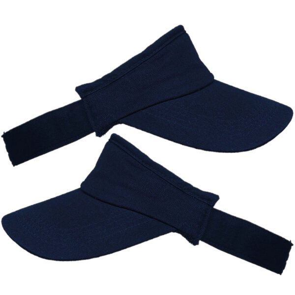 4x stuks navy blauwe zonneklep voor volwassenen