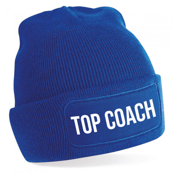 Coach muts voor volwassenen - blauw - top coach - wintermuts - beanie - one size - unisex