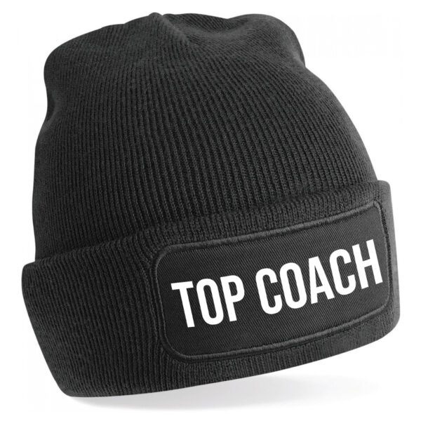 Coach muts voor volwassenen - zwart - top coach - wintermuts - beanie - one size - unisex