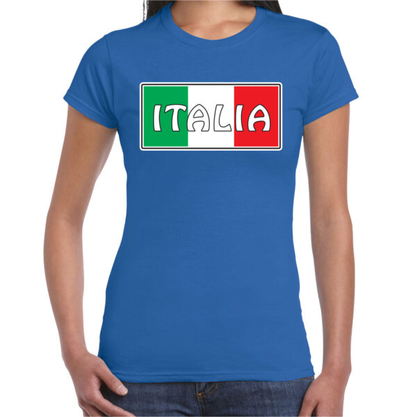 Italie / Italia landen shirt blauw voor dames