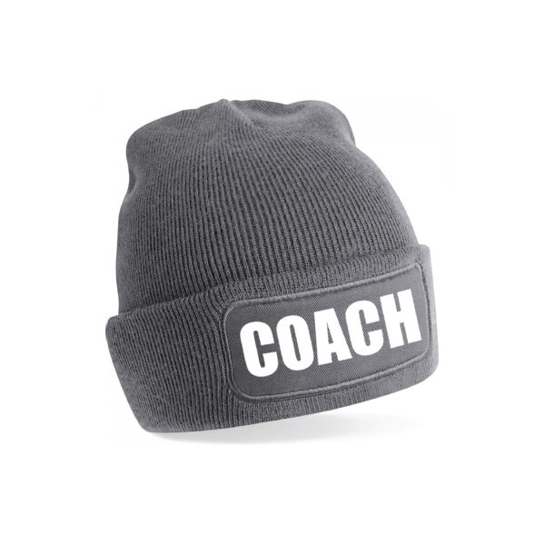 Bellatio Decorations Coach muts volwassenen - grijs - coach - wintermuts - beanie - one size -unisex