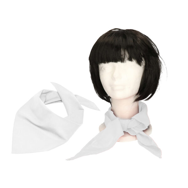 Verkleed bandana/sjaaltje/zakdoek - 2x - wit - kleuren thema - Carnaval accessoires