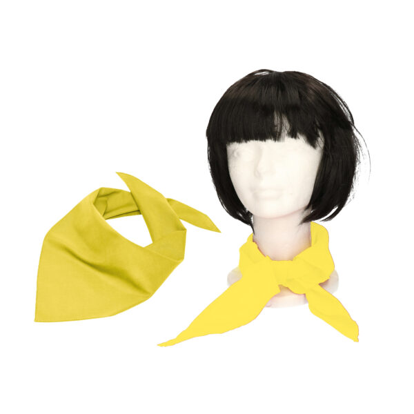 Myrtle Beach verkleed bandana/sjaaltje - 2x - geel - kleuren thema - Carnaval accessoires
