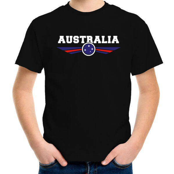 Australie / Australia landen shirt met Australische vlag zwart voor kids