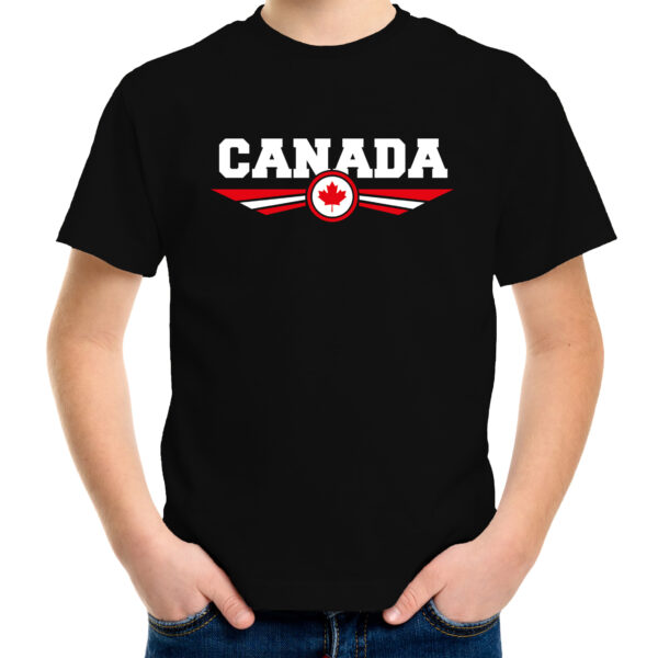 Canada landen shirt zwart voor kids