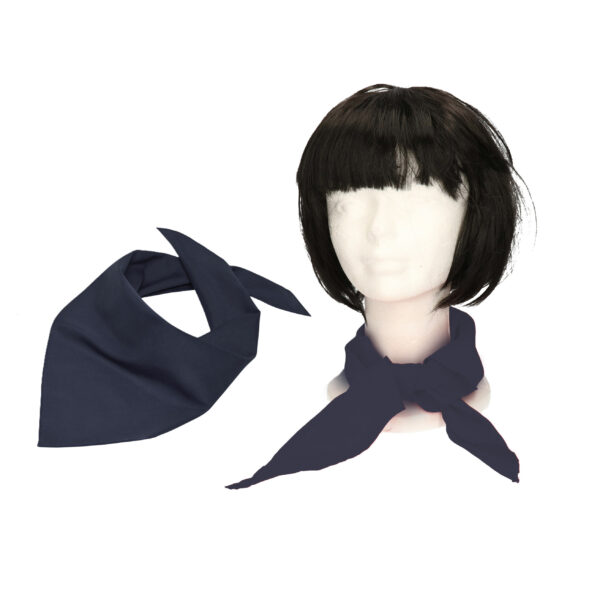 Verkleed bandana/sjaaltje/zakdoek - 2x - donkerblauw - kleuren thema - Carnaval accessoires