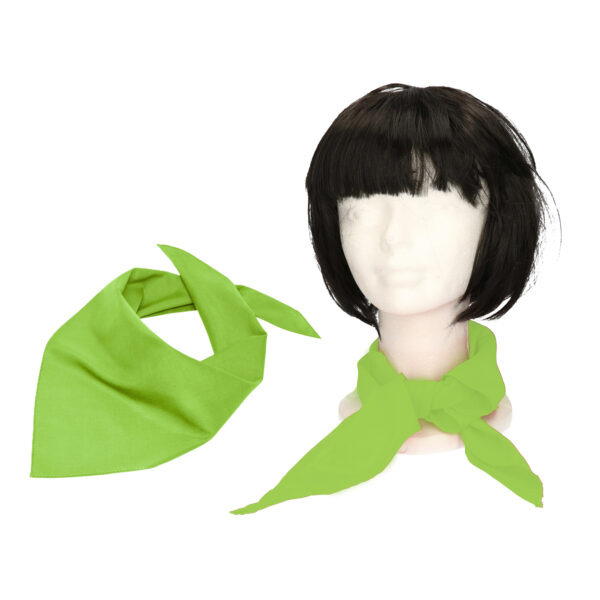 Myrtle Beach verkleed bandana/sjaaltje - 2x - lime groen - kleuren thema - Carnaval accessoires