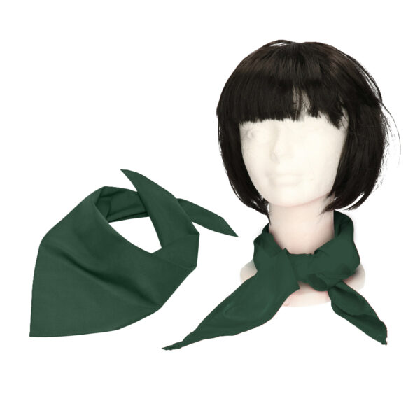 Myrtle Beach verkleed bandana/sjaaltje - 2x - donkergroen - kleuren thema - Carnaval accessoires